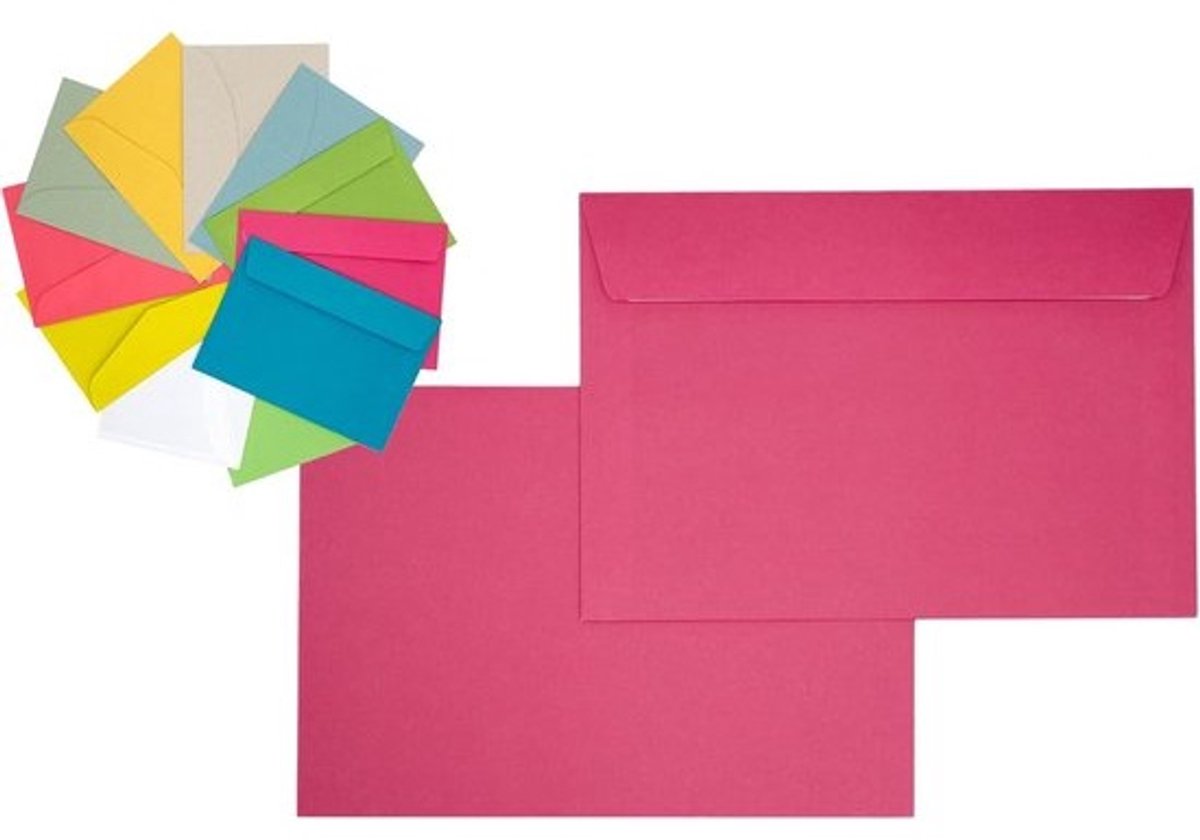 500 Stuks Roze C6 Enveloppen Zonder Venster