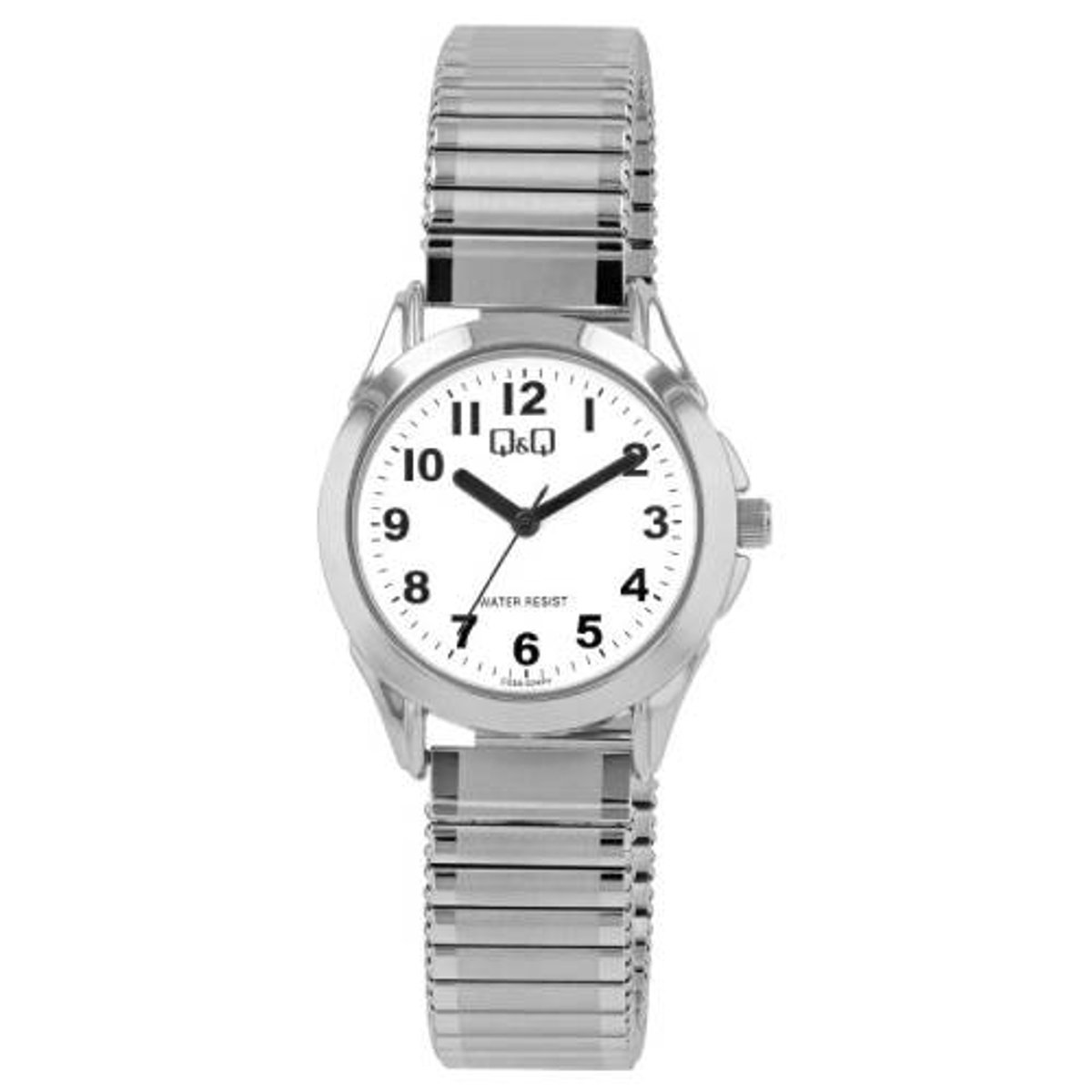 Q&Q-dameshorloge-rekband-rekbare band-duidelijke wijzerplaat-3 atm waterdicht-diameter 30 mm