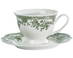 Bricard Fleury Koffiekoppenset - 12-delig - 225 ml - Groen