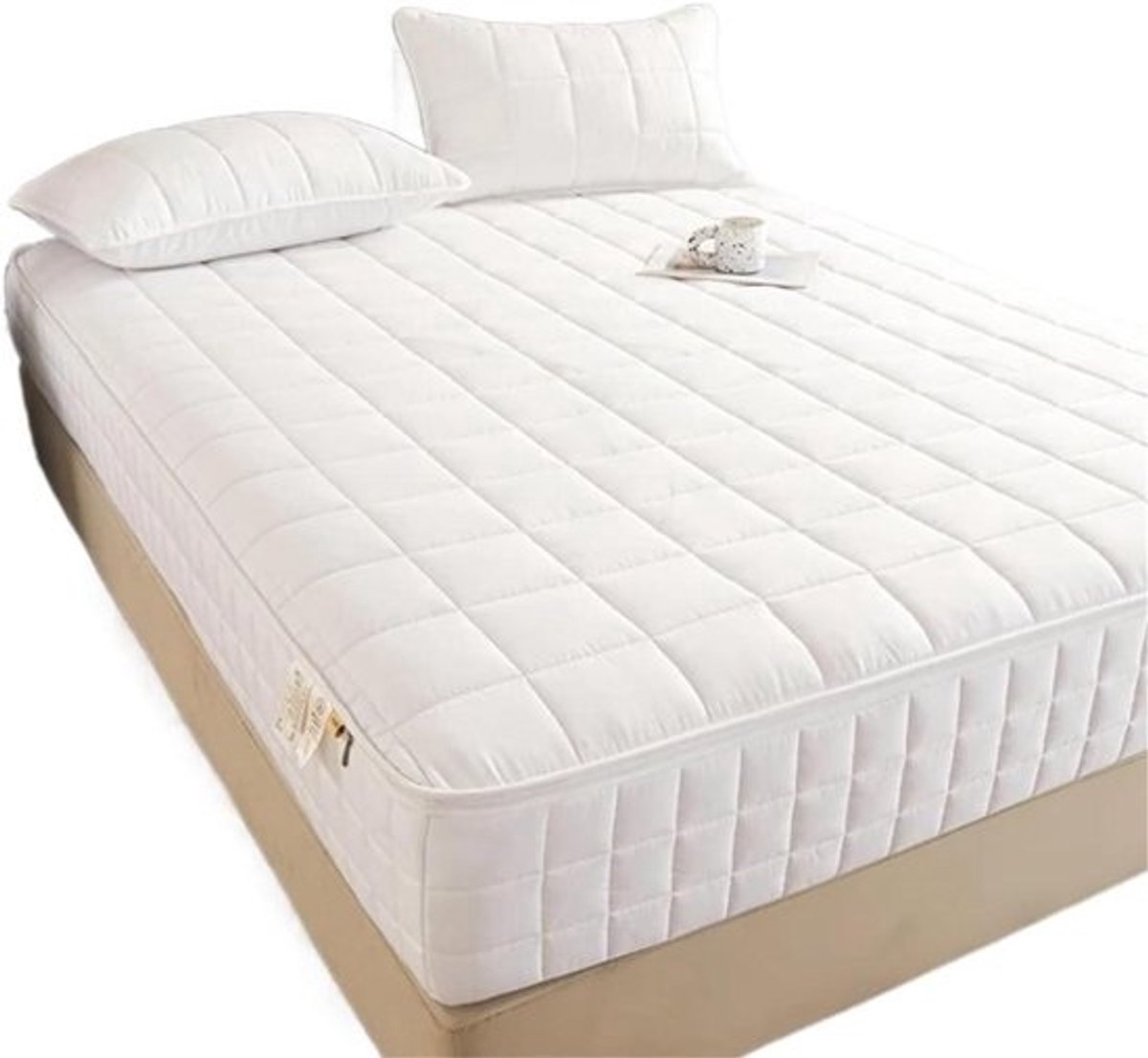 Matrashoes - Matrasbeschermer Hoeslaken - Matras Beschermen - Volledig Gesloten 6 Zijden - 90 x 200 x 30 cm - Wit