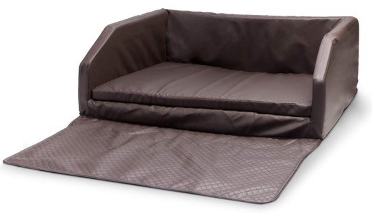 Hondenbed Auto - Autostoel Hond - Veilig Reizen - Kunstleer Bekleding - 90 x 70 cm - Bruin