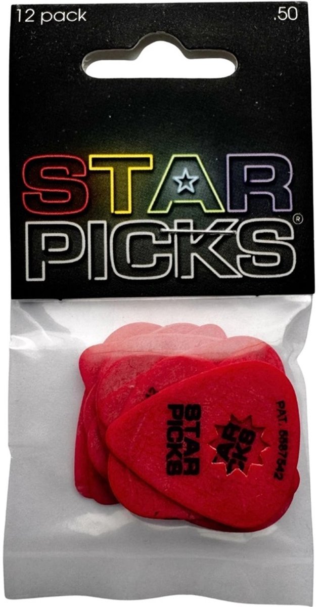 Everly Star Picks Plectrum 0.50 mm 12-pack