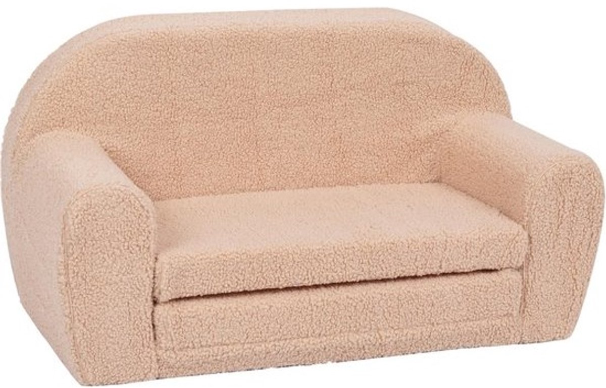 Kindersofa, zacht pluche beige