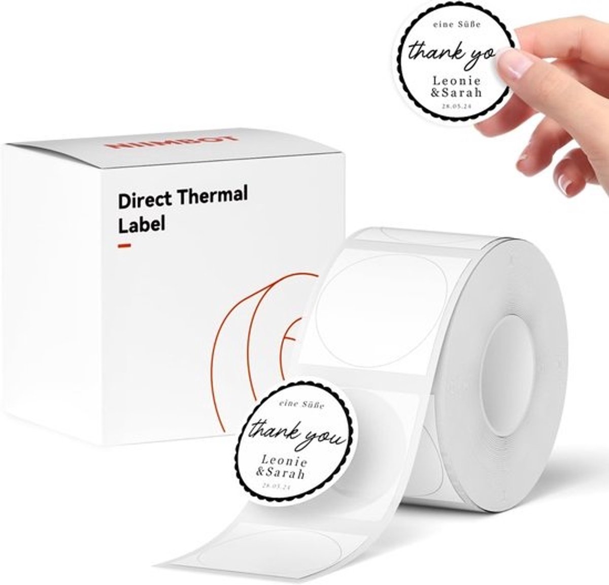 Zelfklevende Etiketten - Label Rolletjes - Labels Printen - Olie- en Waterbestendig - 31x31 mm 210 Stuks - Wit