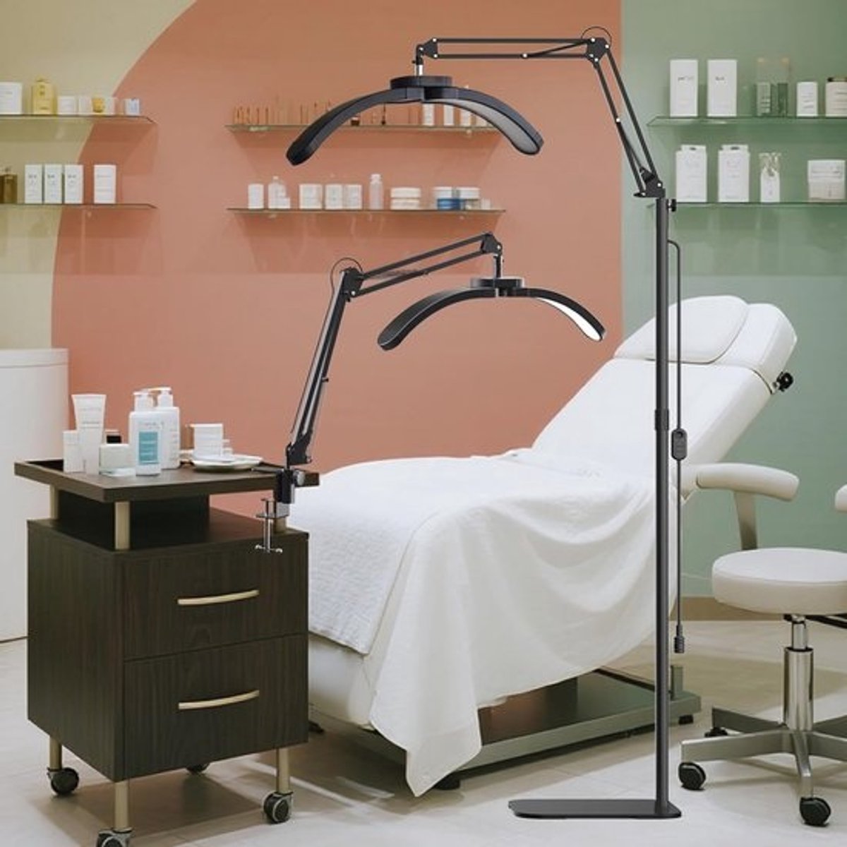 Opvouwbare halvemaanlamp voor wimperverlengingen en schoonheidssalons