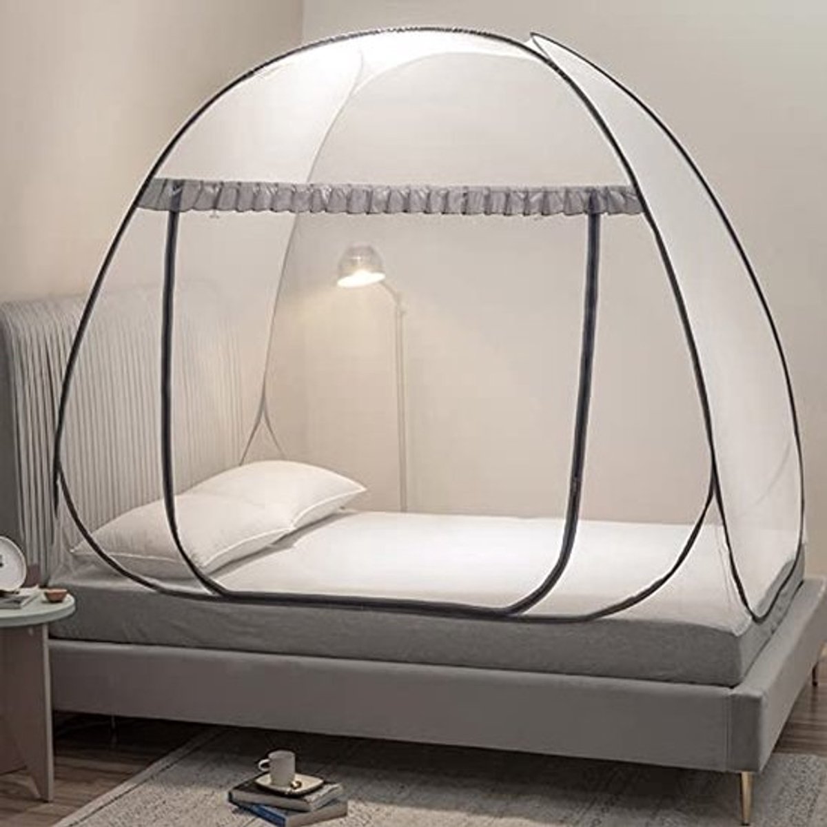 Klamboe tent voor bed - Pop-up bedluifel met netbodem, Geschikt voor binnen en buiten, Bedtent voor kinderen