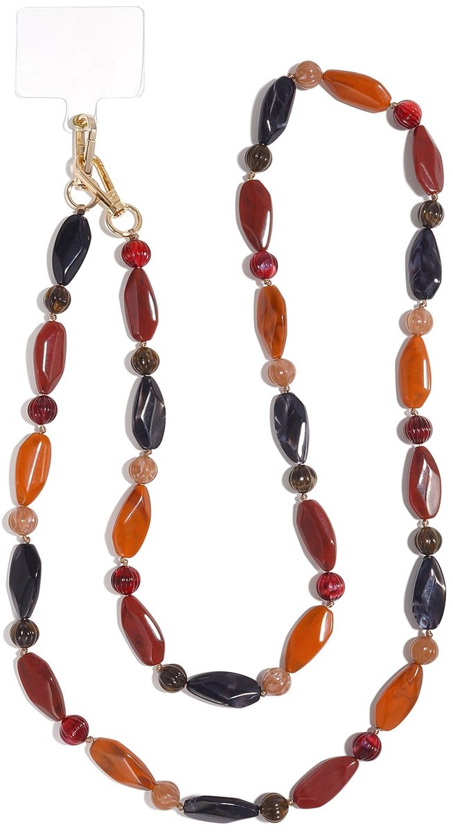 Mila - Telefoonketting - Bruin - Acryl - - Bruin