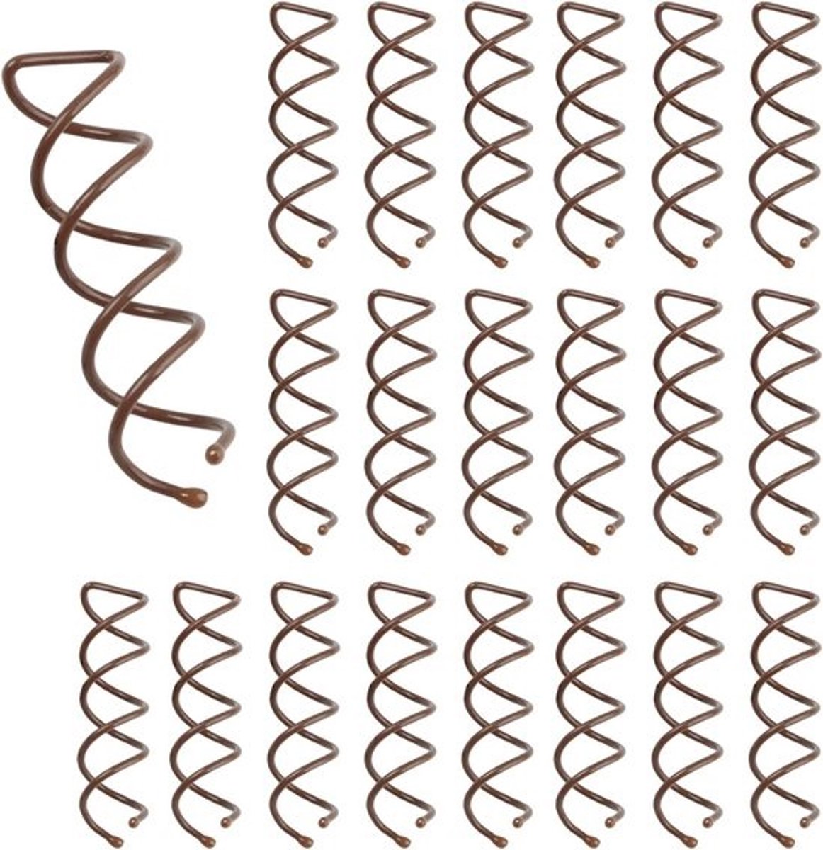 Haarspiralen Set - Spiraalspelden Knot - Kapsels Fixeren - Haarvriendelijk Ontwerp - 20 stuks - Koffiekleur
