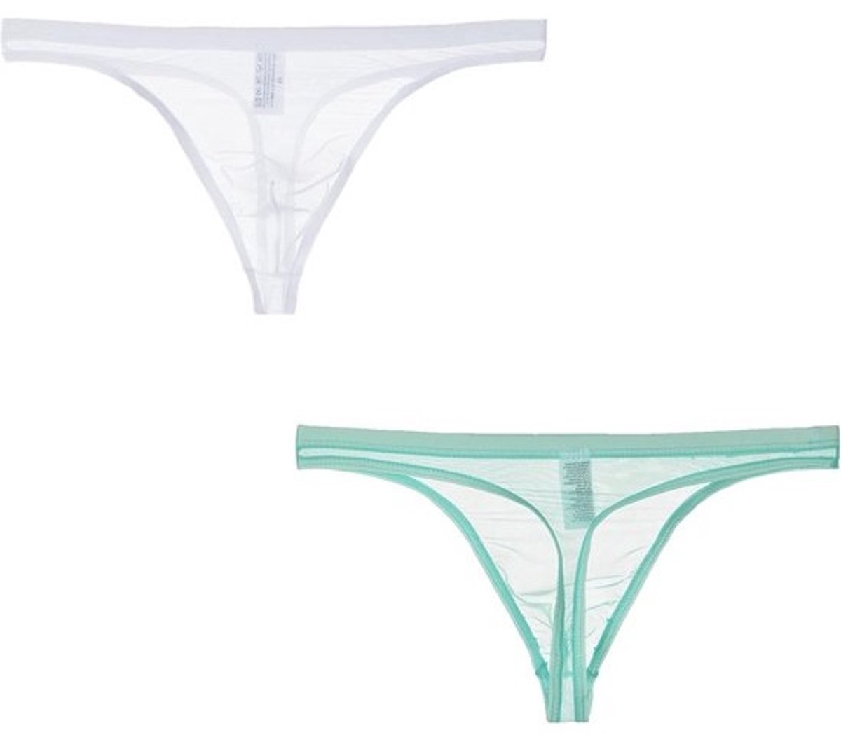 Transparante Heren String Mini Slip met Lage Taille - Ademend en Sexy Ondergoed
