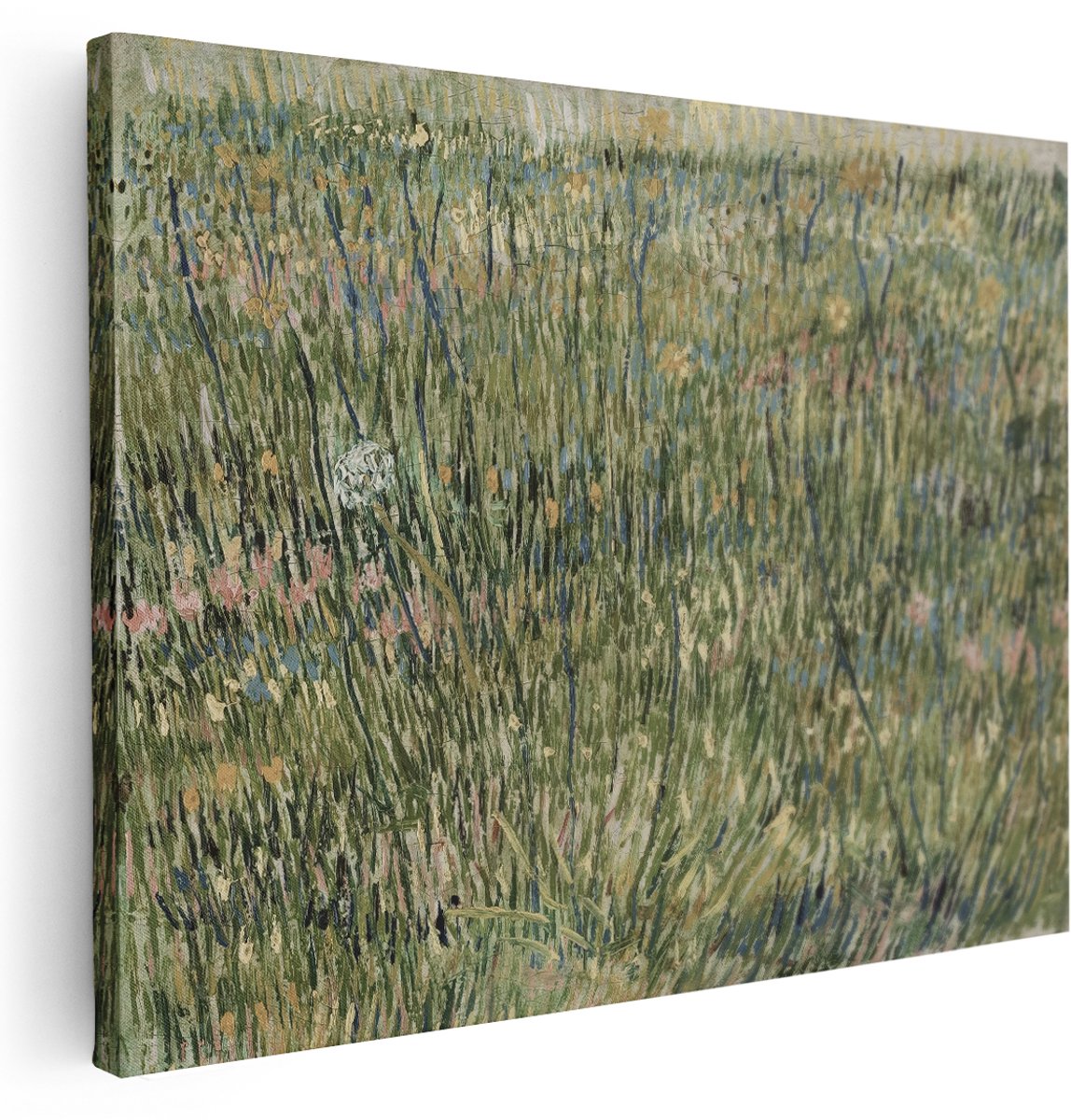 Artaza Canvas Schilderij Wilde Bloemen Van Gogh - 160x120 cm - Groot - Wanddecoratie Bloemenweide - Muurdecoratie Natuur - Kamer Accessoires