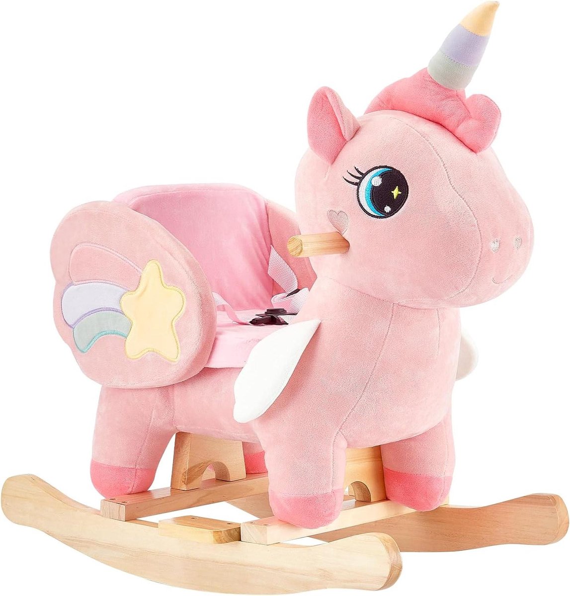 Unicorn Wipstoel - Dromenpaardje - Baby Ontspanning - Veiligheidscertificaten - 64 x 37 x 68 cm - Roze
