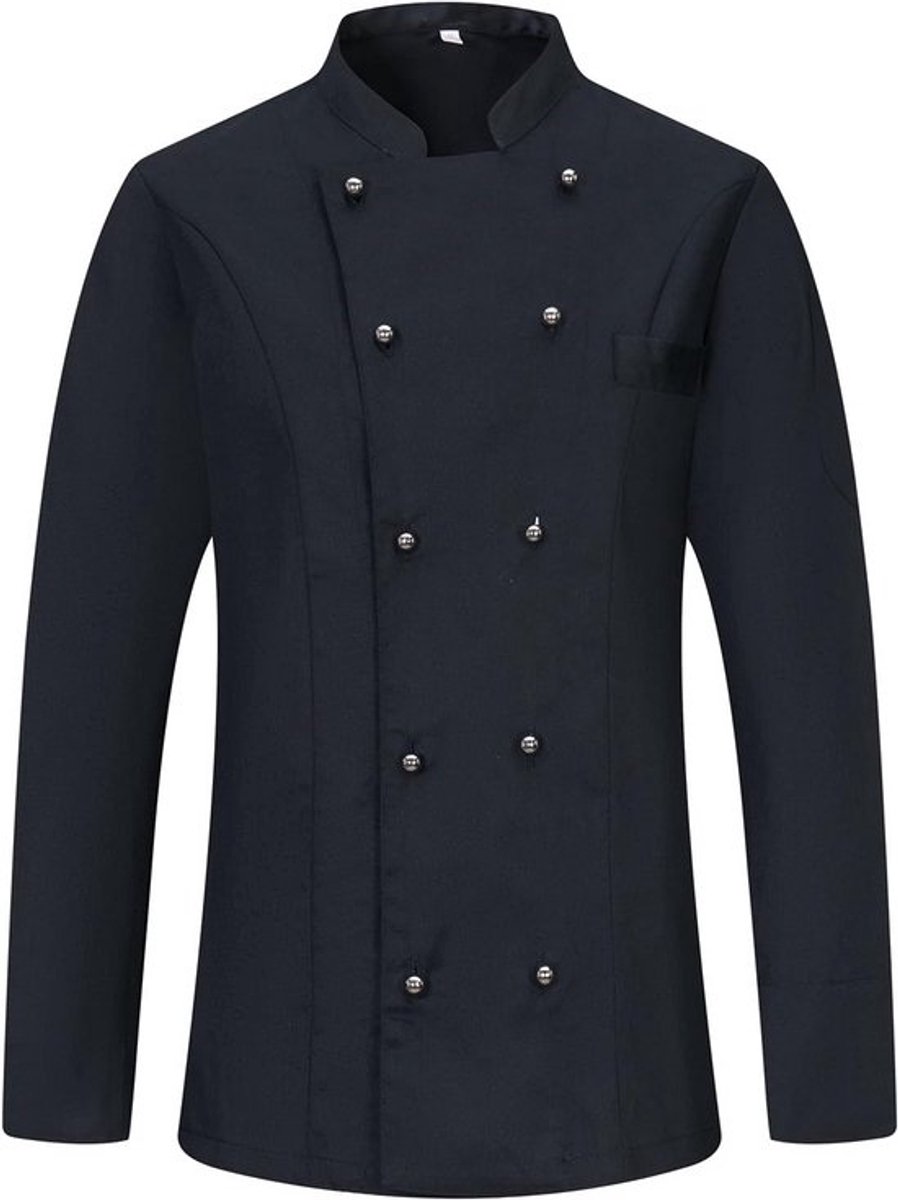 Koksjas Heren Korte Mouwen - 2 Rijen Knoopsluiting - Zak Detail - Uniform Horeca