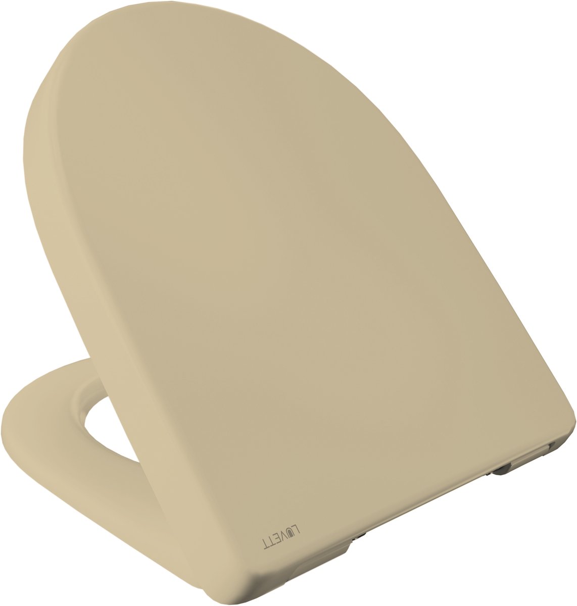 LUVETT D140 - Wc-bril - D-vorm - Dubbele soft-close - Afneembaar - Antibacterieel