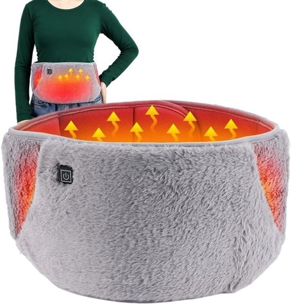 Elektrisch Verwarmd Rugkussen met 3 Warmtestanden - USB Verwarming voor Rug, Nek en Buik