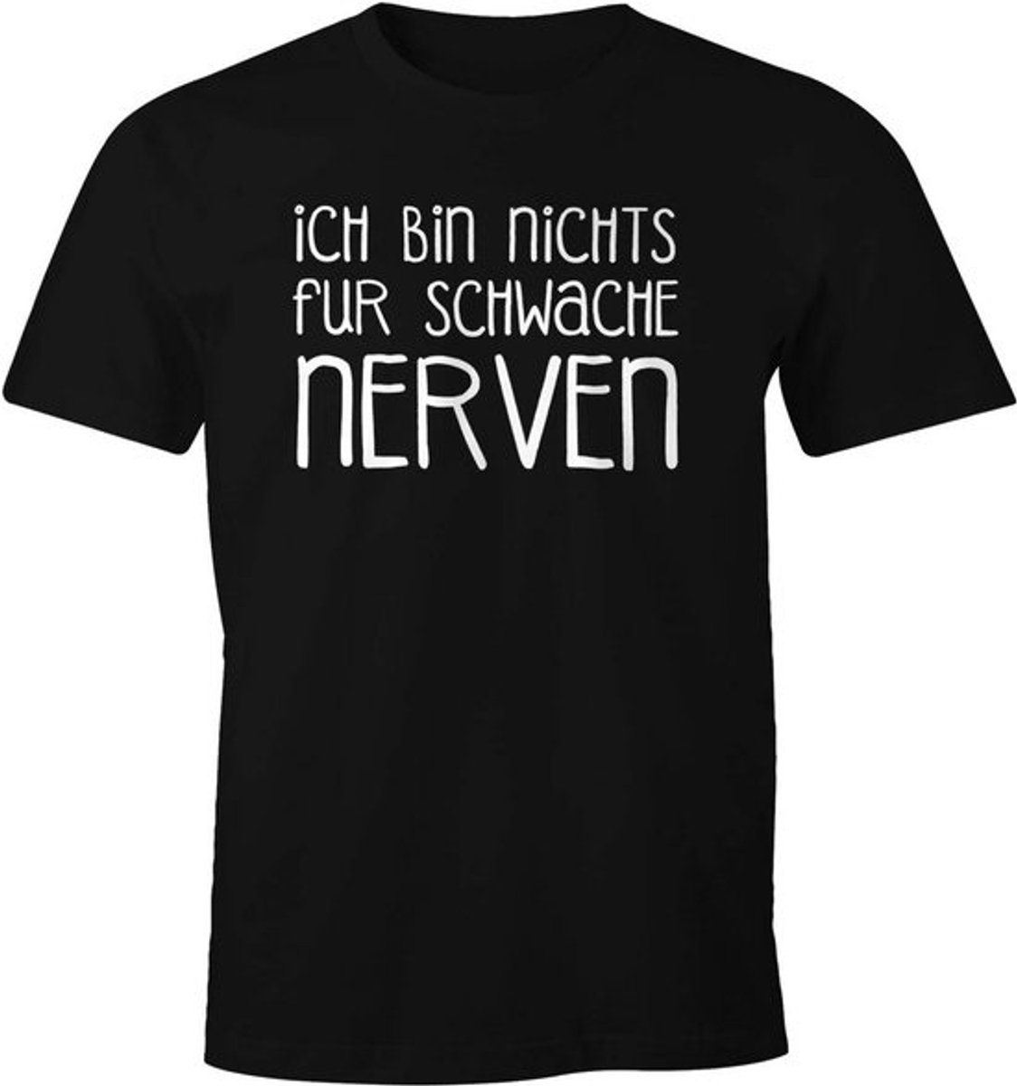 Grappig T-shirt voor Heren: 'Ik ben Niets voor Zwakke Zenuwen' Fun Shirt Katoen