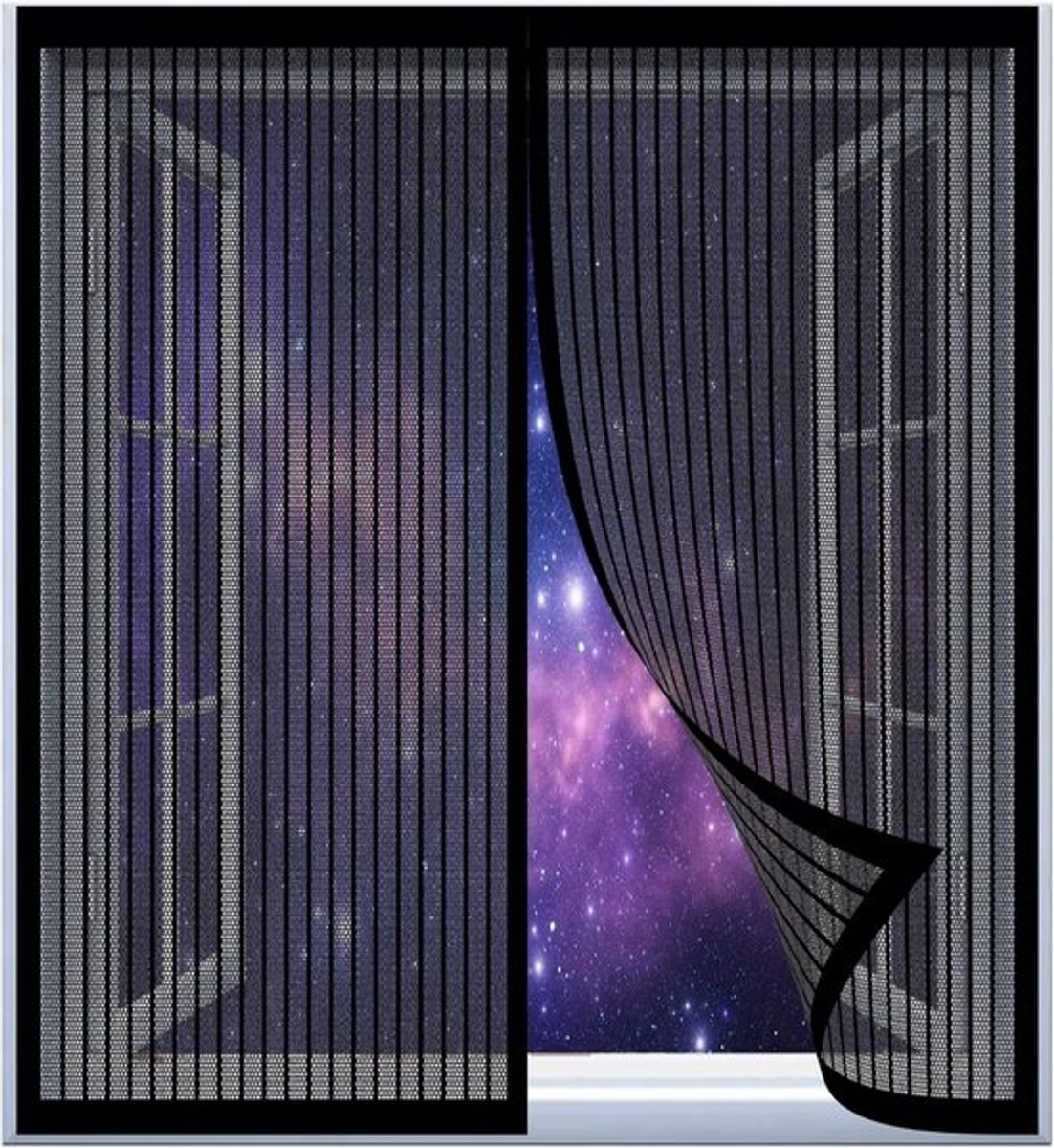 Magneet Hor Raam 115 x 105cm Zonder Boren voor Balkondeur en Schuifpui
