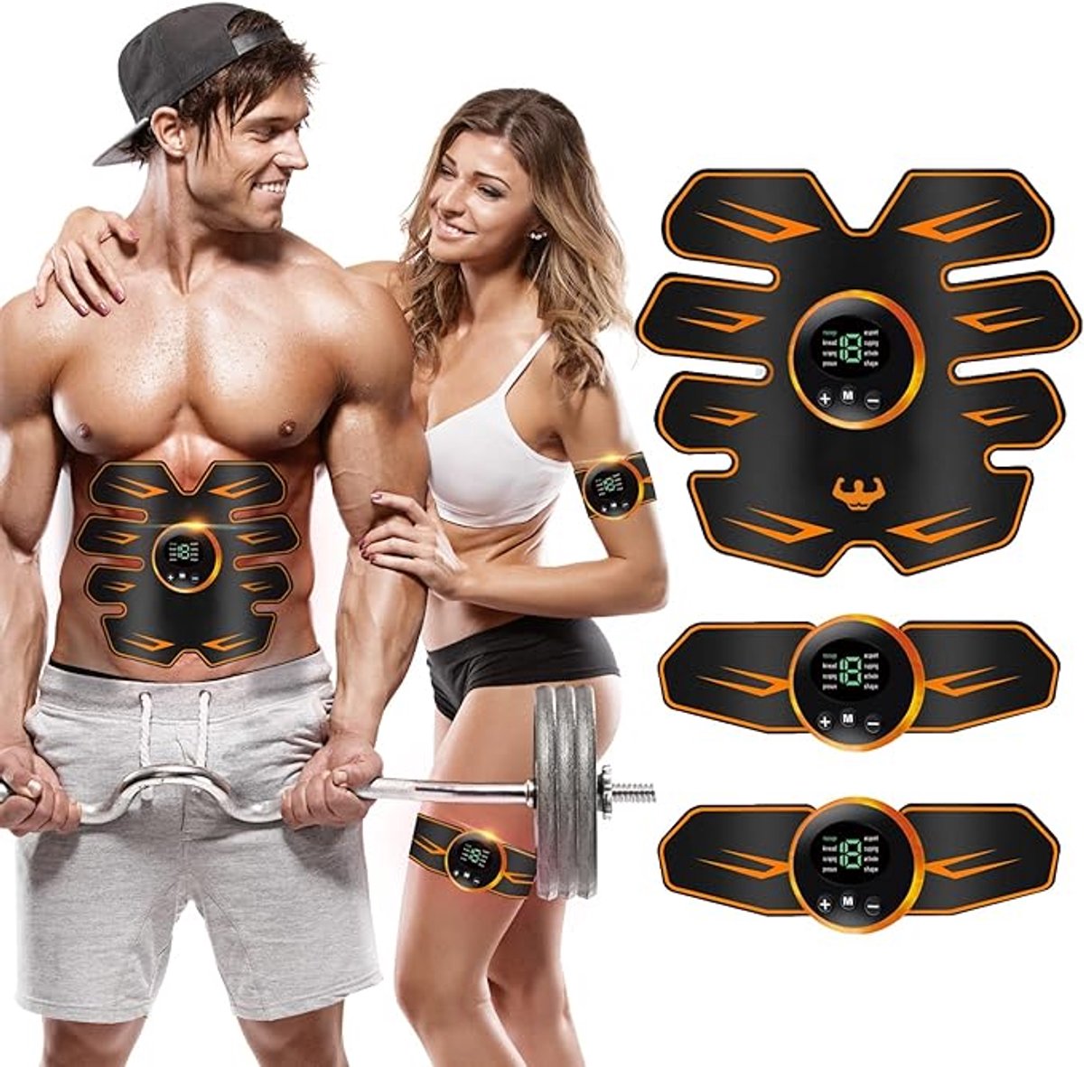 ABS Trainer EMS Spierstimulator – 8 Modi & 18 Intensiteiten | Buik, Arm & Been Training | Draagbare Buikspiertrainer