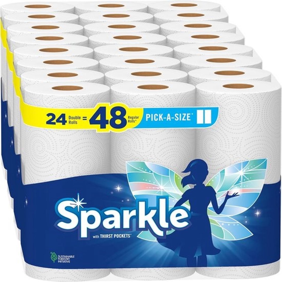 Keukenrol met Halve en Hele Vellen - Sterk Absorberend Papieren Doekjes - 24 Dubbele Rollen