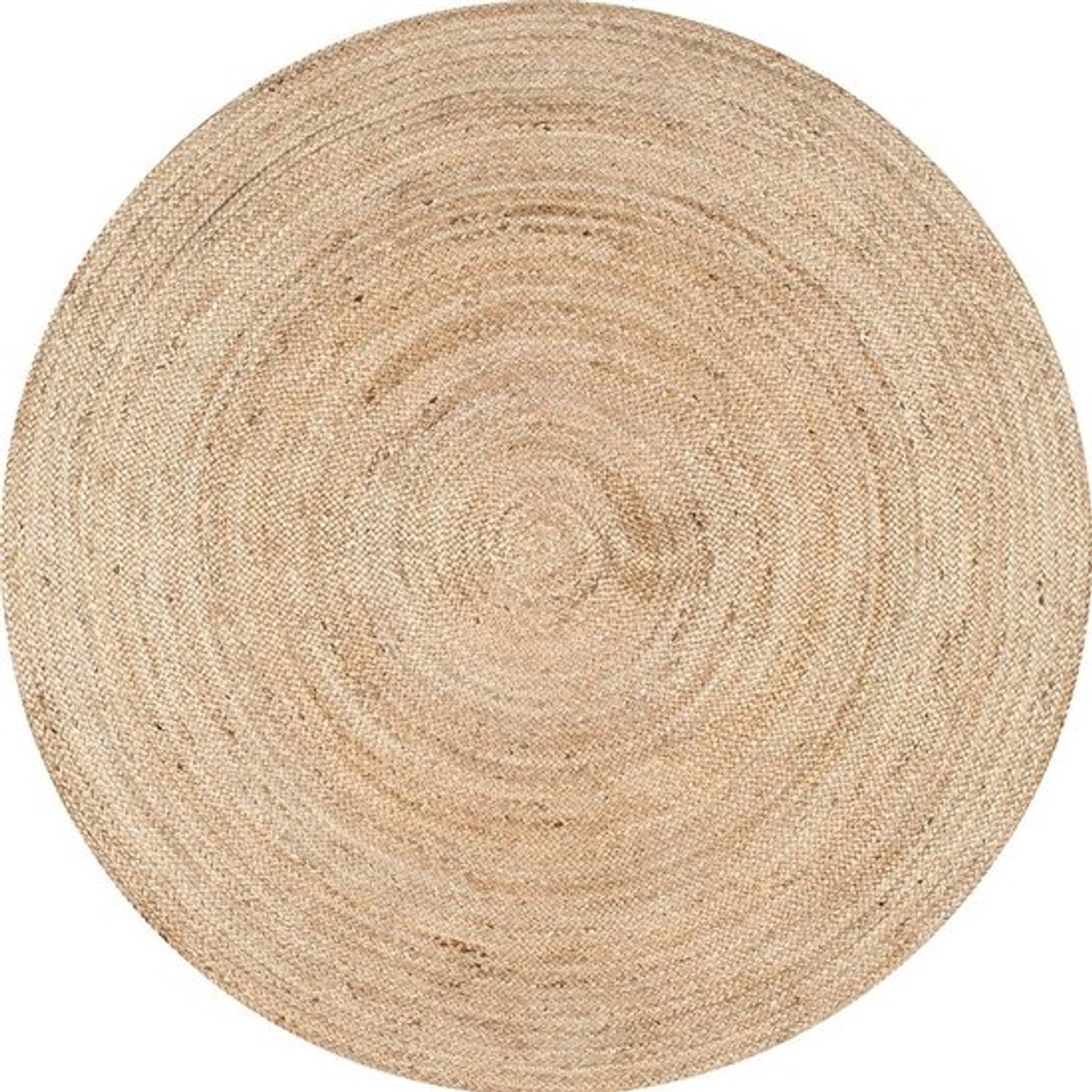 Jute Vloerkleed - Rond Tapijt - Woonkamer Decoratie - Handgemaakt Ontwerp - 300 cm Diameter - Beige