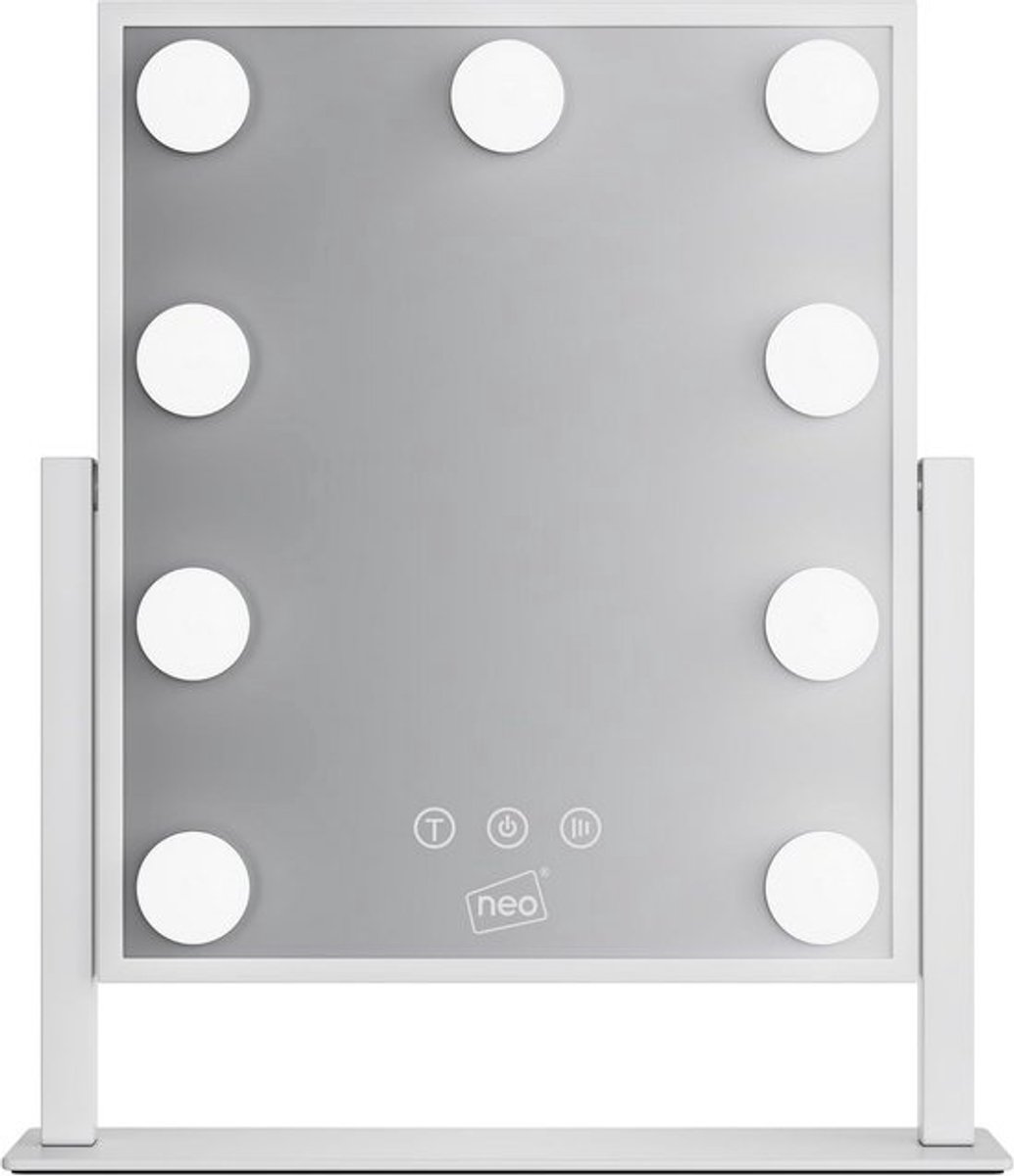 Professionele Hollywood Make-up Spiegel met 9 LED Lampen en 3 Kleurmodi