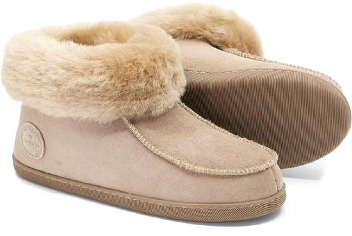 Comfortabele Dames Pantoffels van Lambsleer met Warme Binnenvoering