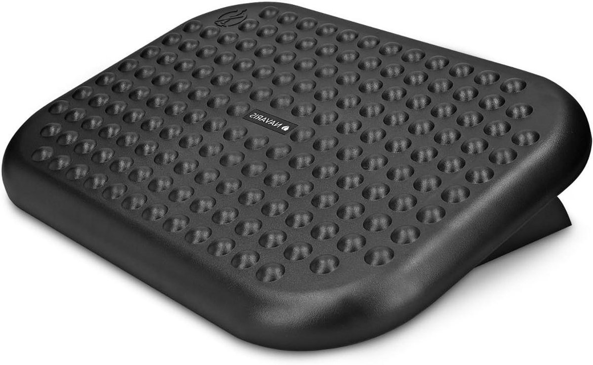 Verstelbare Voetensteun - Onderbank - Comfortabel Werken - Ergonomische Kantelfunctie - 44.8 x 33.5 cm - Zwart