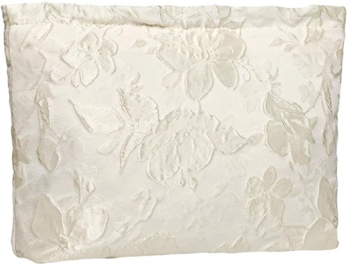 Cosmetische Tas - Make-up Tasje - Reizen en Organiseren - Bloemenmotief - 26 x 19 cm - Wit