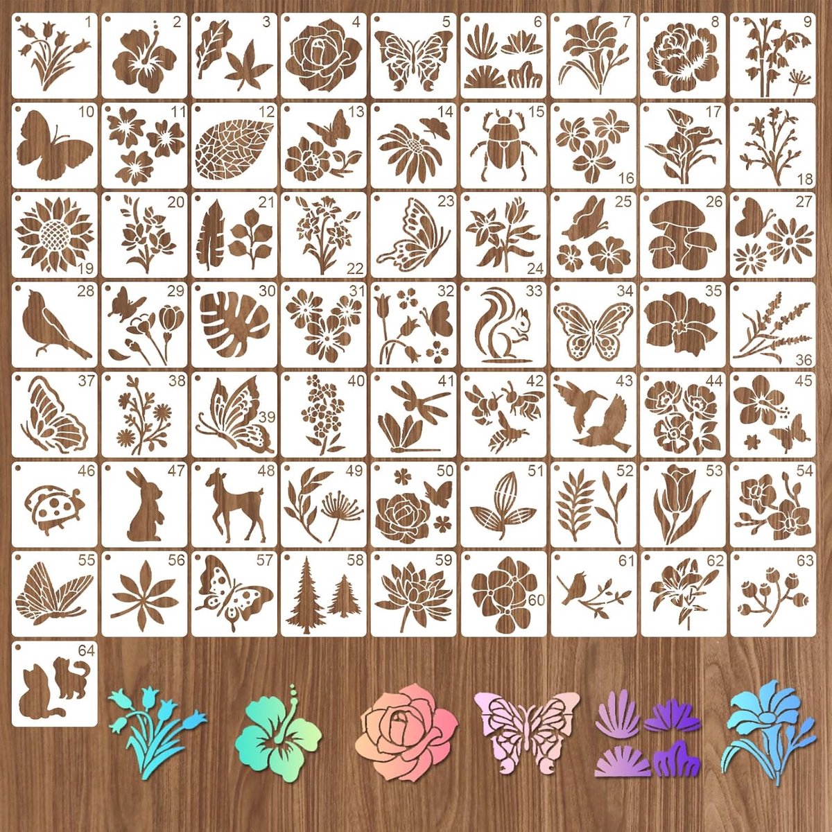 64 Herbruikbare Schildersjablonen voor Kinderen en Scrapbooking