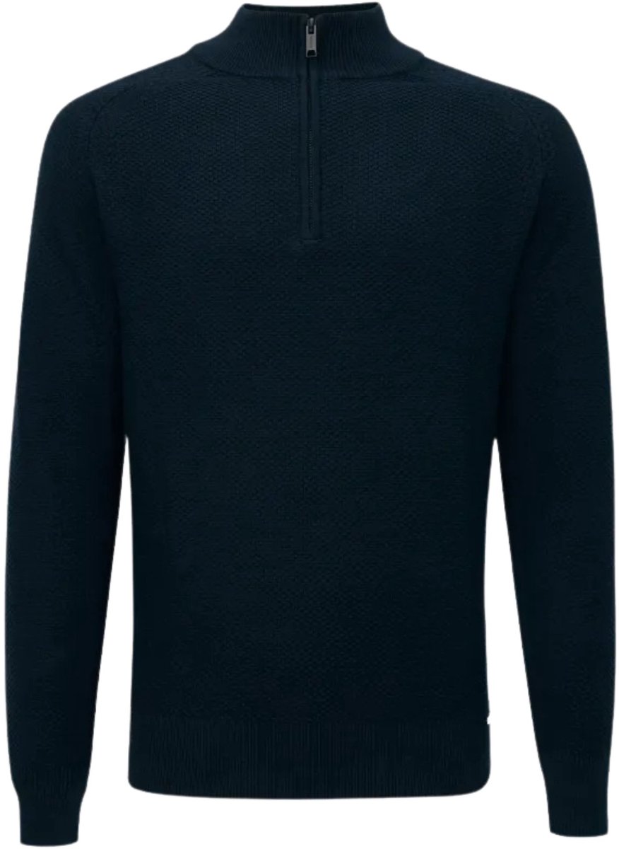 Gentiluomo - Trui Donkerblauw Gentiluomo Turtle Zip Ls Trui Donkerblauw K5186-256