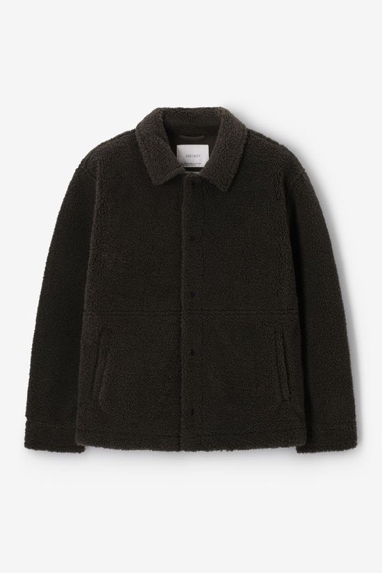 Donkergroene Teddy Jas