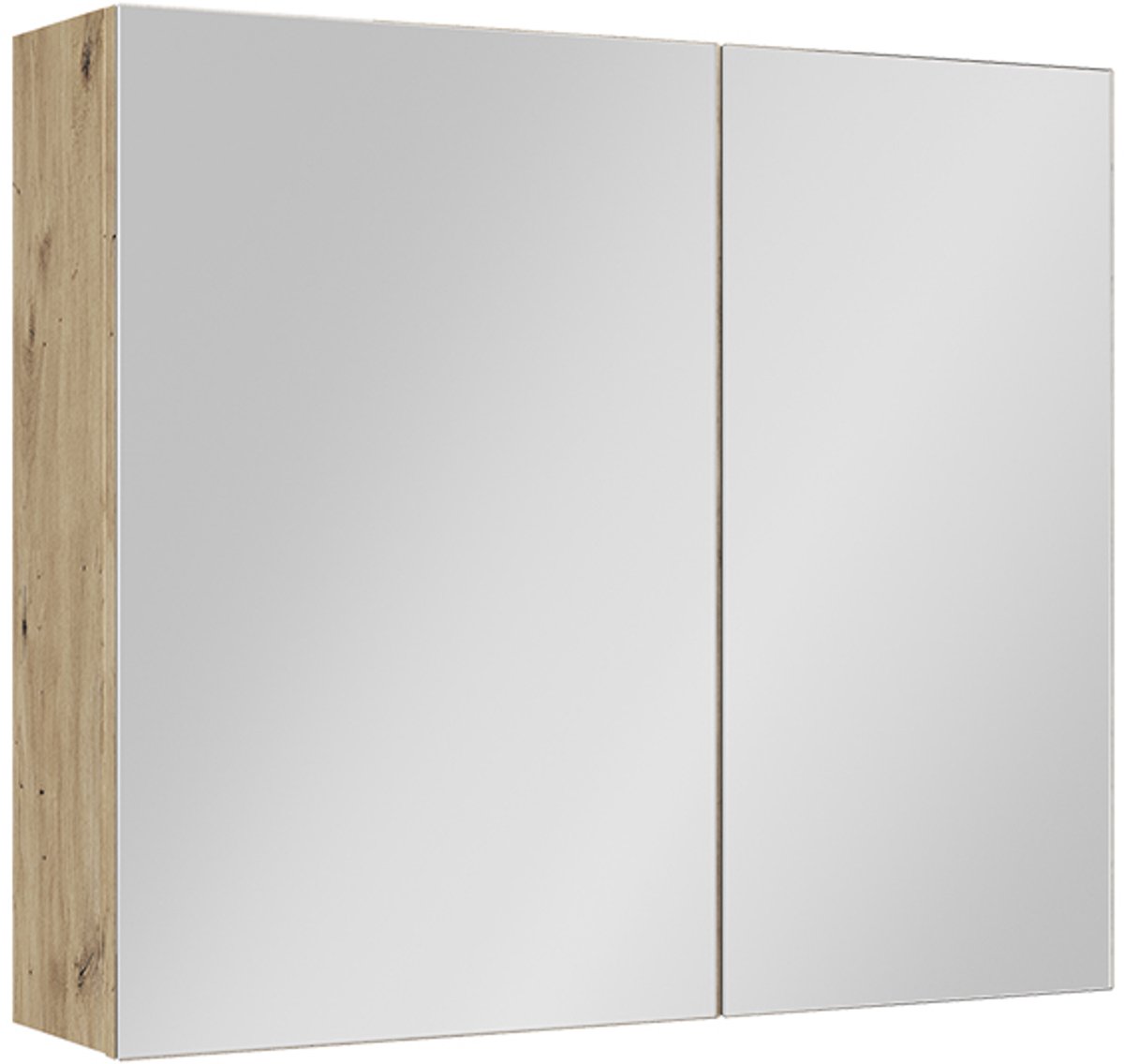 Vicco Badkamerspiegelkast Lavia, Artisanaal eiken, 70 x 60.2 cm