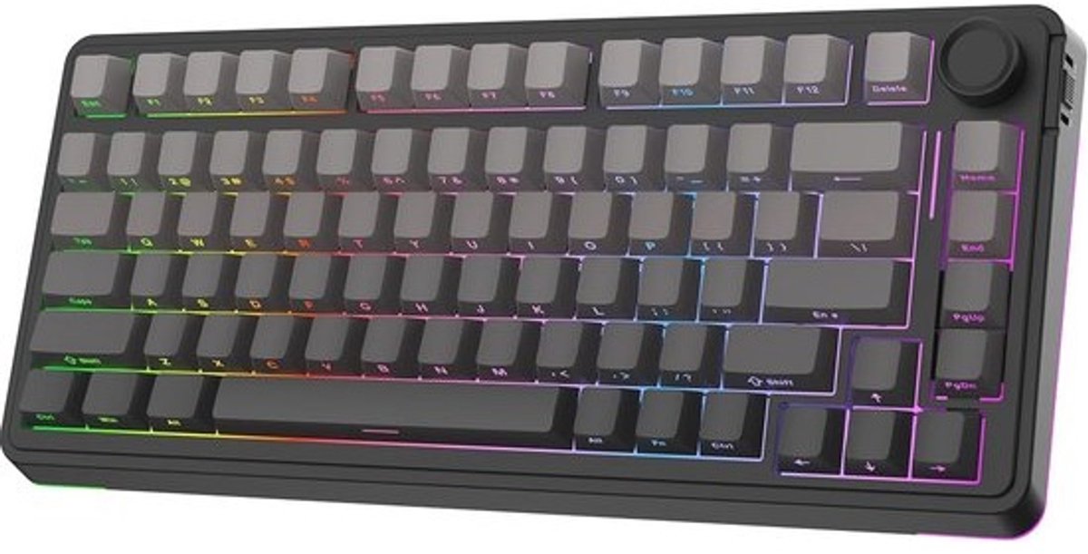 Draadloos 75% Gaming Toetsenbord met RGB Verlichting en Hot-Swappable Switches