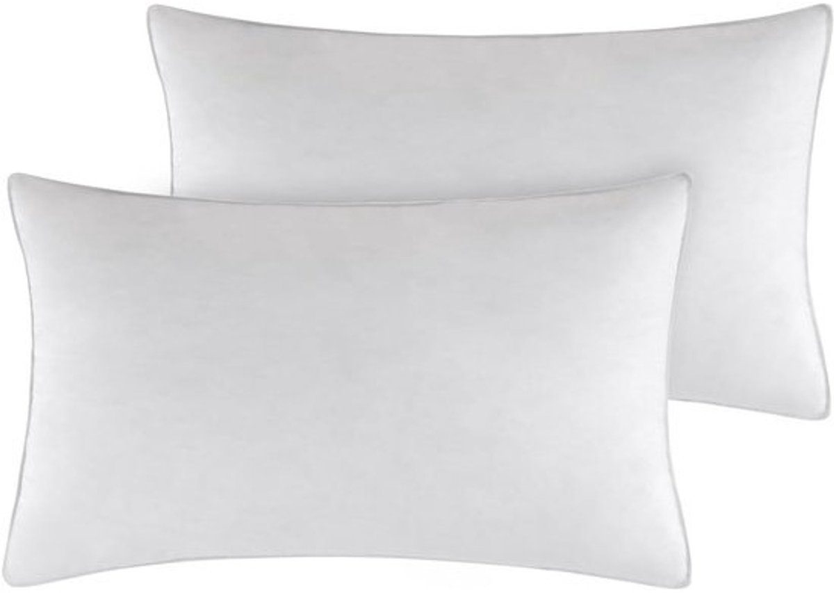 Set van 2 Rechthoekige Kussenvullingen Donsveren 30x50 cm voor Sierkussens op Bank en Bed