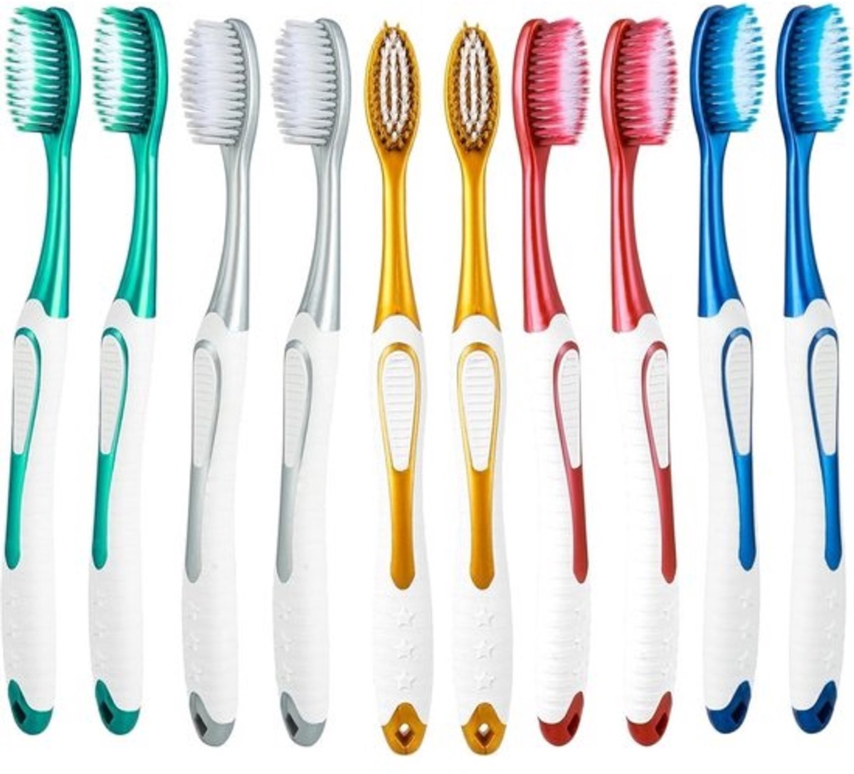 Set van 5 of 10 Extra Zachte Tandenborstels voor Gevoelig Tandvlees - Handtandenborstel Reisset