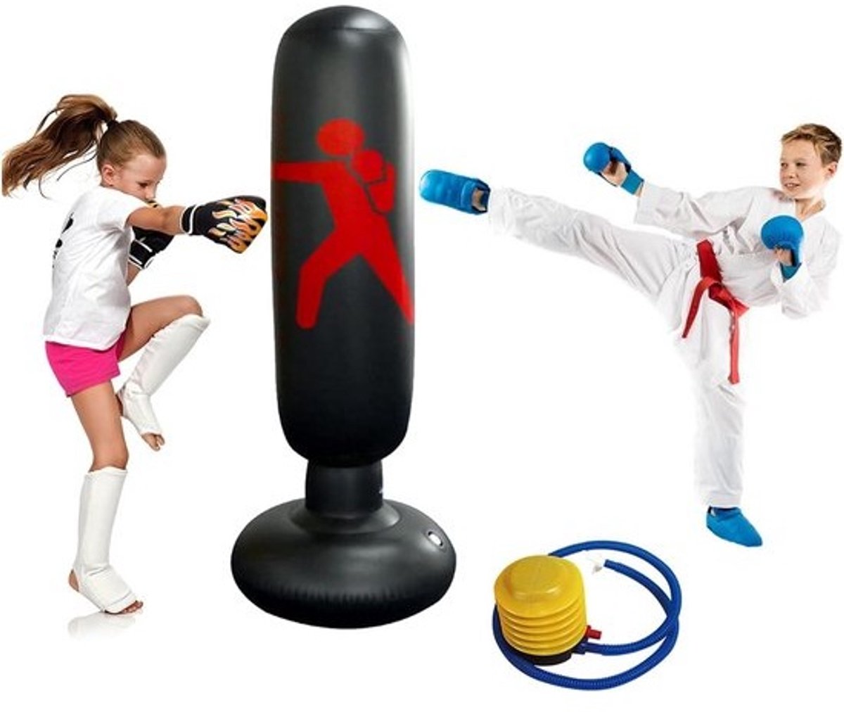 Opblaasbare Bokszak 160 cm voor Kinderen | Karate & Kickboksen Training