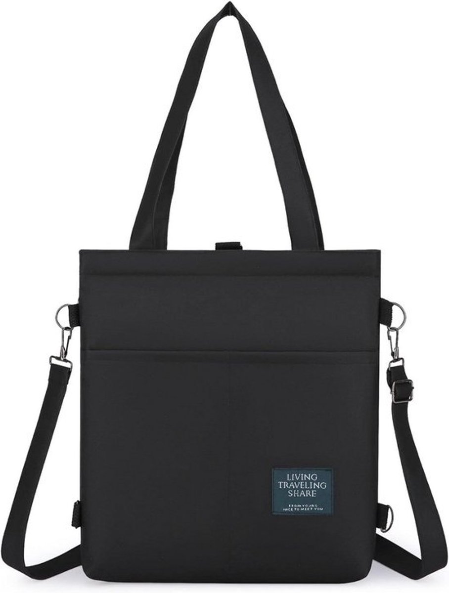 Dames Canvas Tas Shopper Schoudertas 3-in-1 Handtas Tassen met Rits