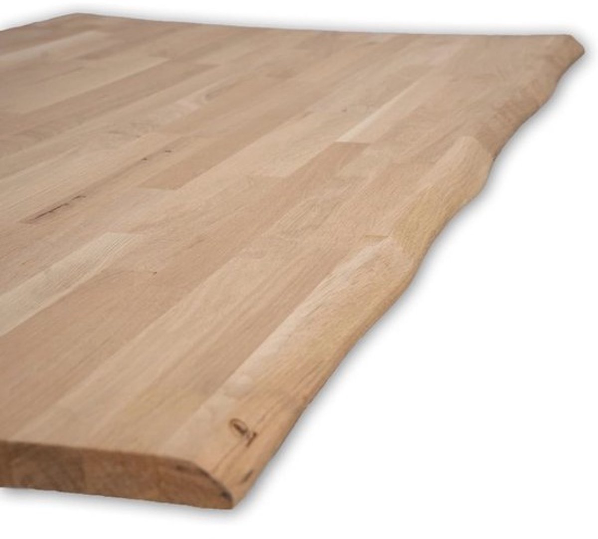 Massief Eiken Tafelblad met Boomrand (80 x 120 cm) - Geolied Hout