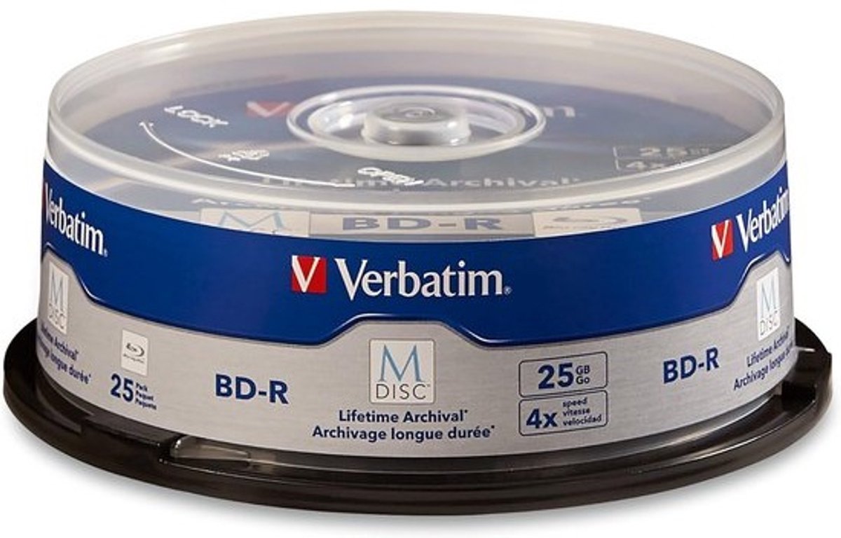 25GB BD-R Archief DVD-R schijven voor langdurige dataopslag, 25 stuks