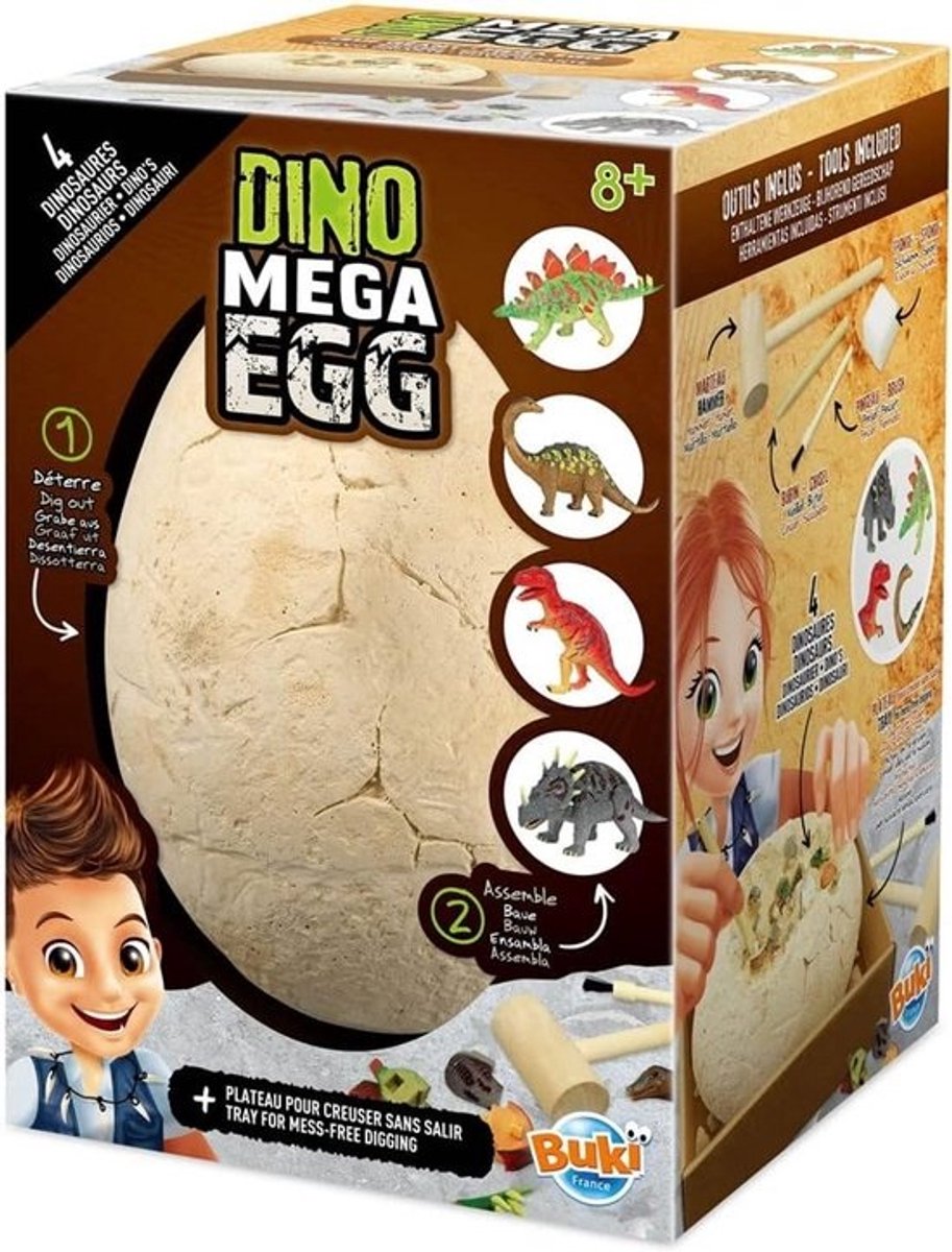 Reuzenei met Dinosaurus Puzzels - 20 cm Graafset