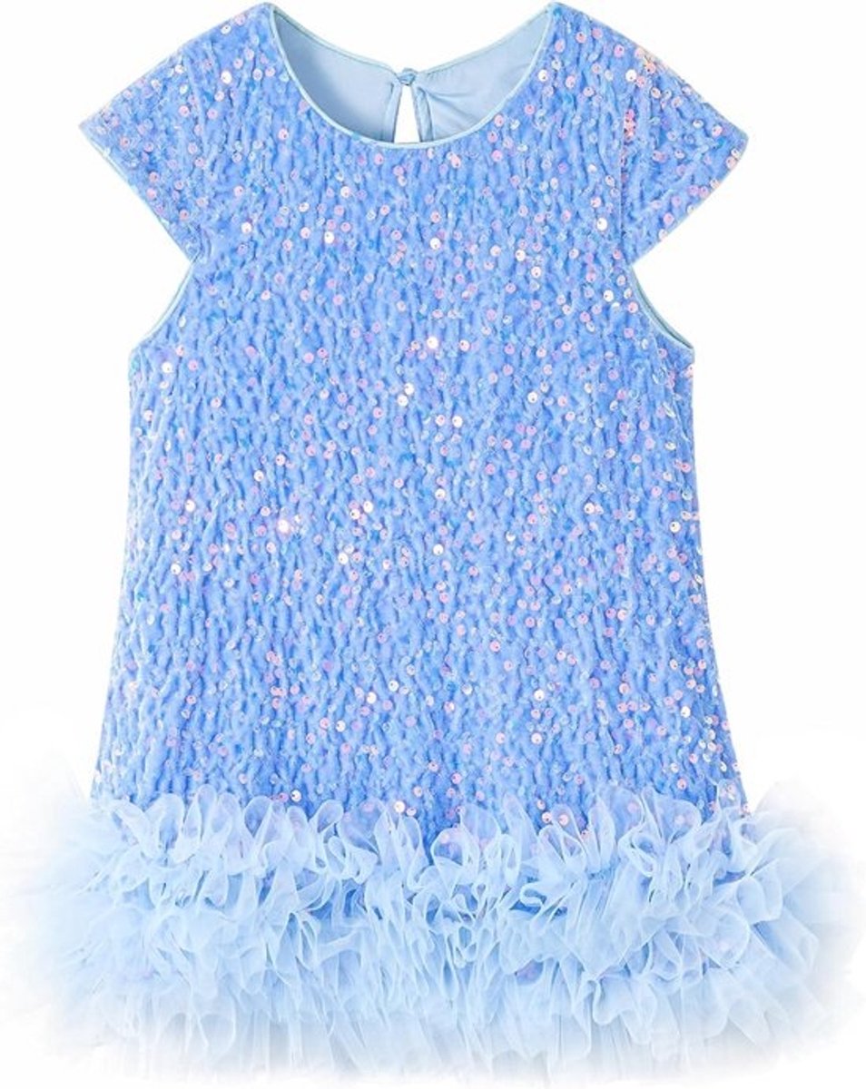 Fluwelen Meisjes Jurk met Pailletten - Prinses Verjaardag & Feestkleding
