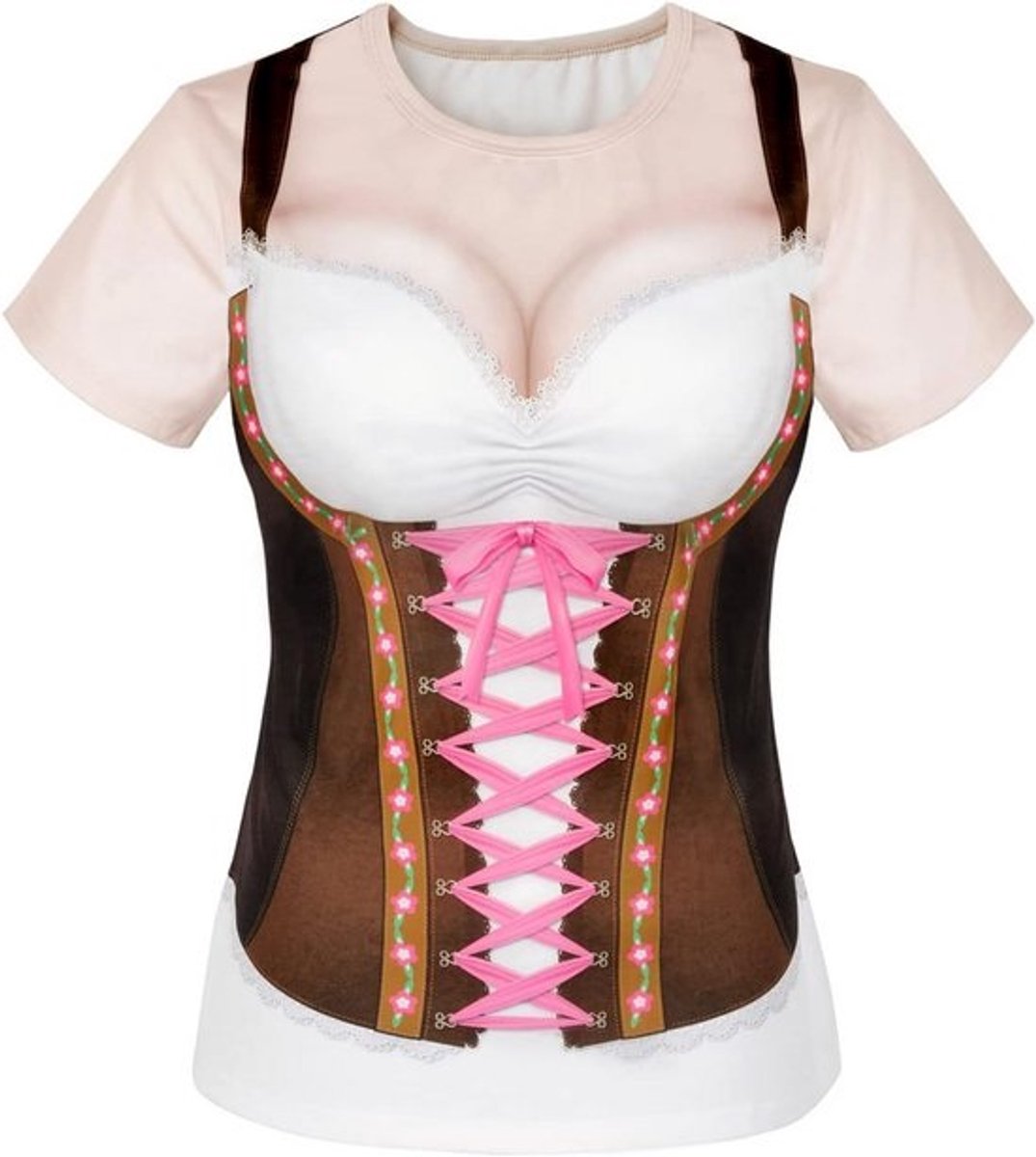 Bierfeest T-Shirt voor Dames in Beierse Stijl voor Oktoberfest