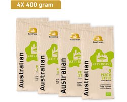 Australian City Roast Perth Biologische Koffiebonen - 400 Gram - 4 zakken
