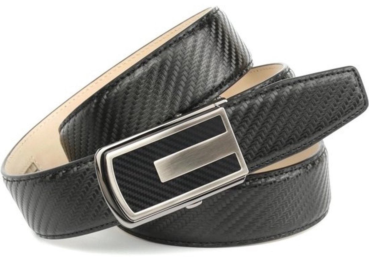 Heren riem met traploos verstelbare sluiting en elegant design