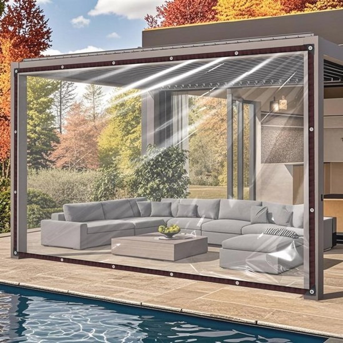 Waterdicht Transparant Dekzeil 3x5 met Oogjes | Afdekzeil voor Buiten en Tent