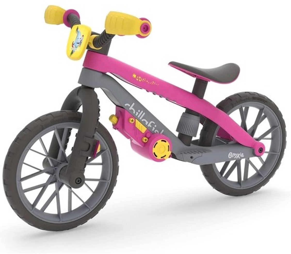 Lichtgevende loopfiets voor kinderen, 12 inch met rem en afneembare speelmotor