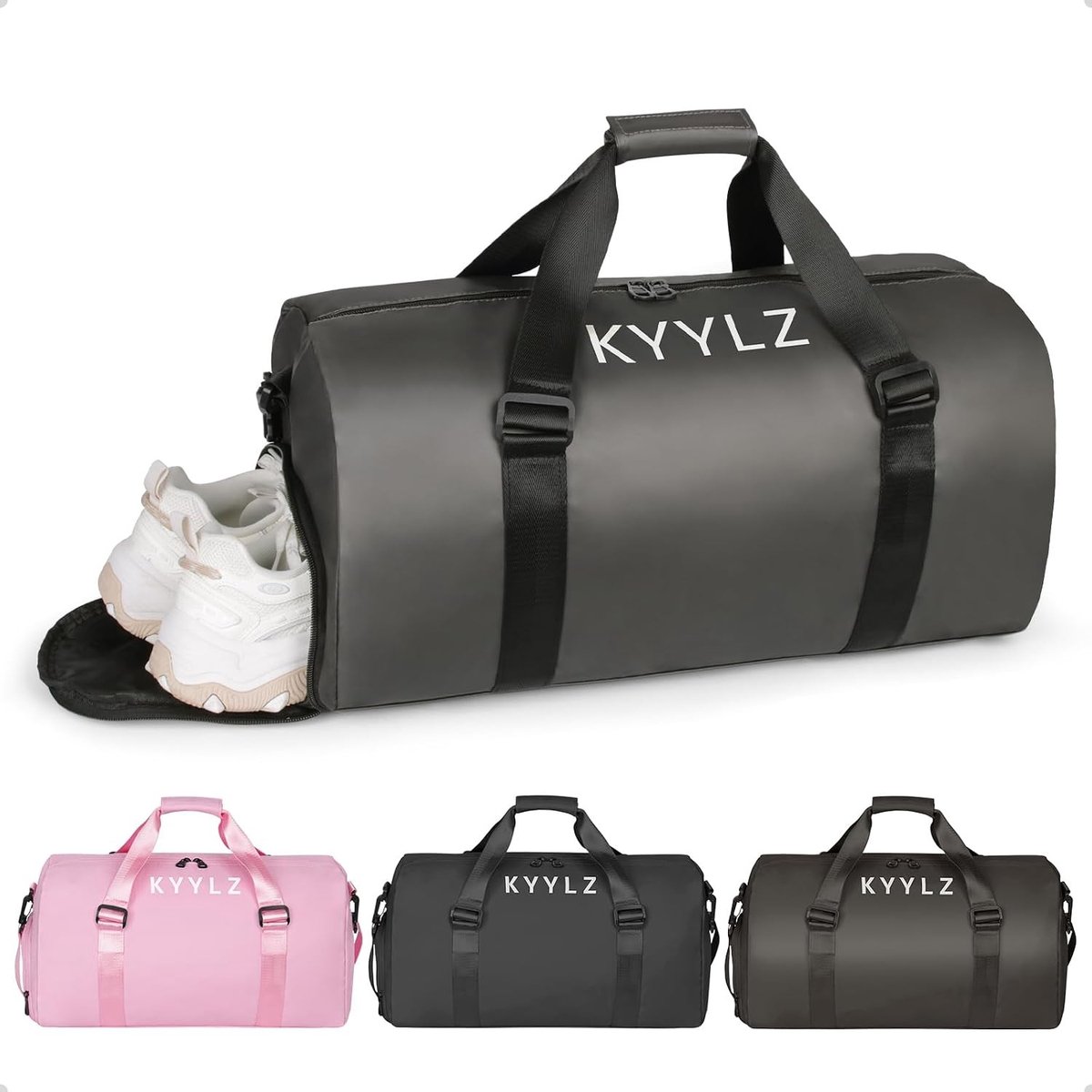 Sporttas - Champagne - 47 x 25 x 22 cm - Waterdichte Sport- en Reistas met Schoenenvak - Voor Mannen en Vrouwen