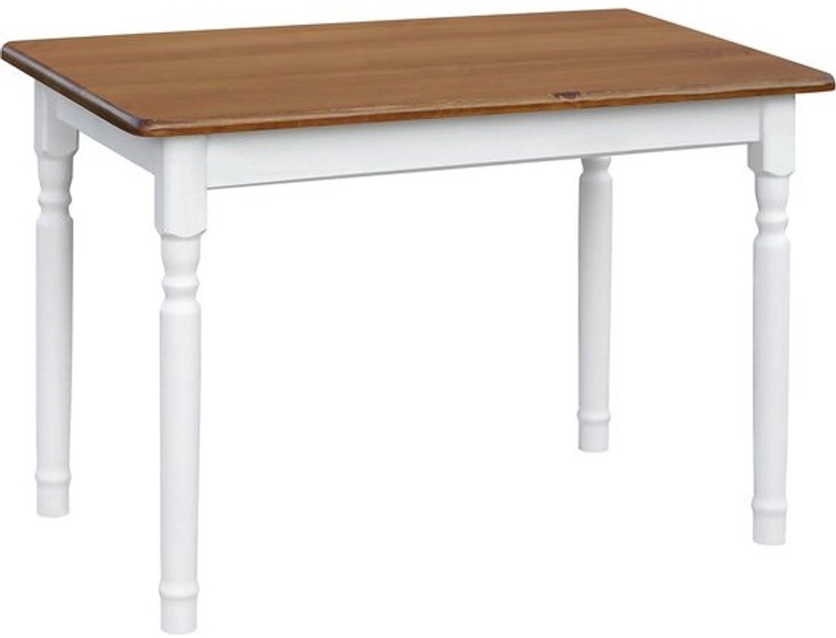 Massief houten eettafel 110x70cm in landhuisstijl