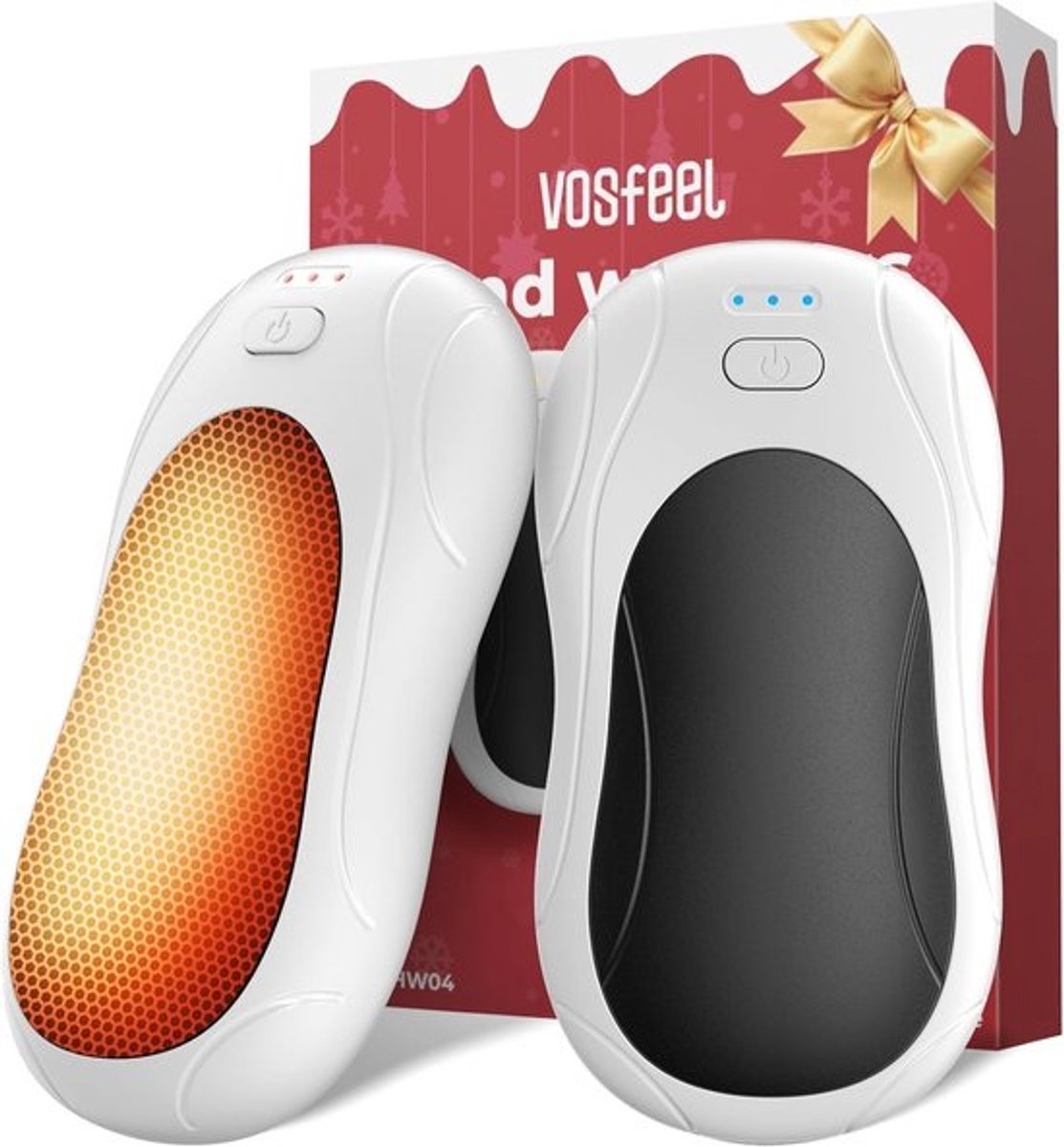 Oplaadbare Handwarmer - Elektrische Handwarmer - Buitenactiviteiten Warmte - Instelbare Temperatuur - Set van 2 - Wit