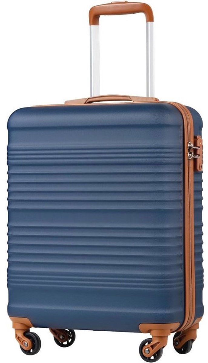 Lichtgewicht Handbagage Koffer 55x35x20 cm met TSA-slot en Spinner-wielen - Donkergroen