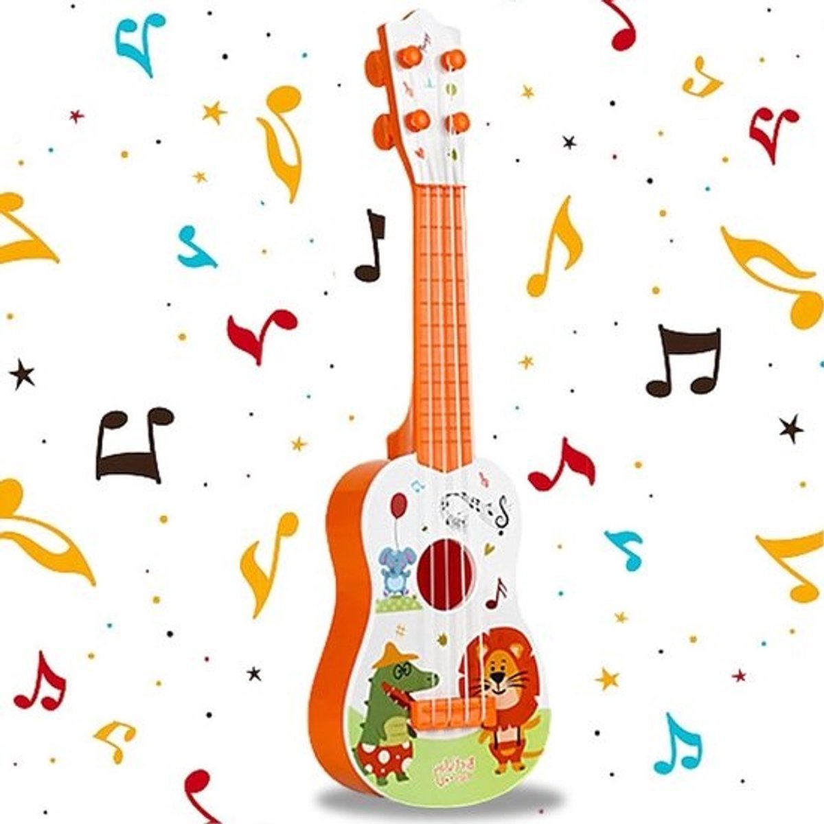 Ukelele voor Kinderen - 41 cm Educatief Muziekspeelgoed voor Beginners - Mini-Gitaar met Verstelbare Snaren - Perfect Cadeau voor Jongens en Meisjes